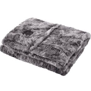 Grey Cordless Heated & Massage Plush Throw / Shawl